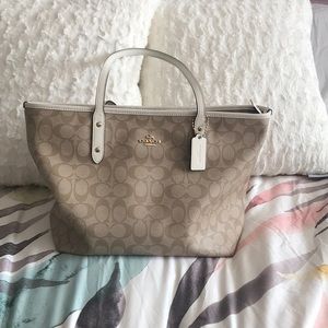 Tan Coach Tote